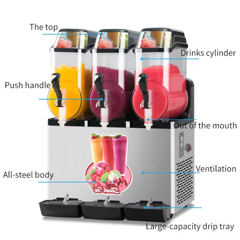 Cold Drink Dispenser - آلة سلاش تجارية أوتوماتيكية، سعة 36