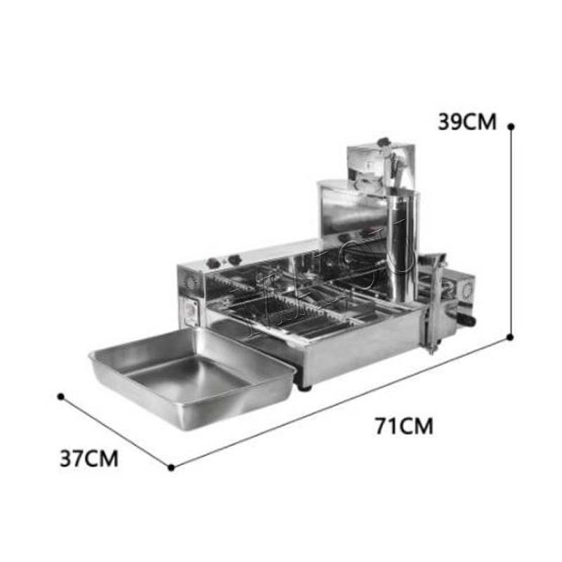 5.5L هوبر التجارية 4 صفوف التل - مراجعة Donut Making Machine وسعره